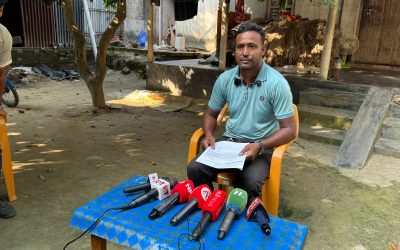 রাজবাড়ীতে জমি নিয়ে বিরোধ, ধর্ষণচেষ্টার মামলায় হয়রানির অভিযোগ ,সংবাদ সম্মেলনে সুষ্ঠু তদন্তের দাবি ভুক্তভোগীর