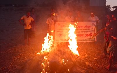 উলিপুরে ব্রহ্মপুত্রে অভিযান: ৪০ হাজার মিটার জাল ধ্বংস ও জরিমানা