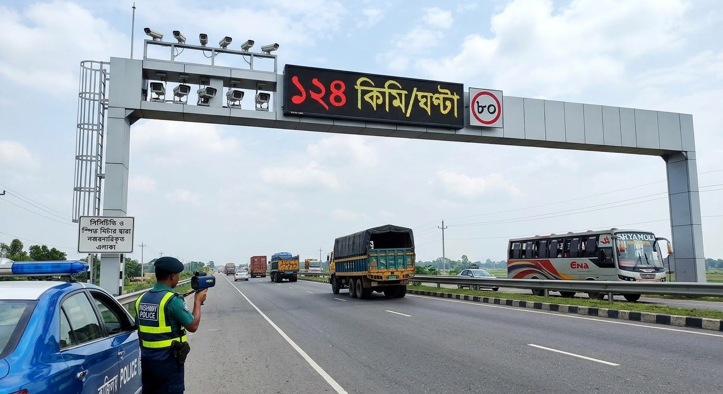 হাইওয়েতে বেপরোয়া গতি বন্ধে পুলিশের কড়া ডিজিটাল নজরদারি